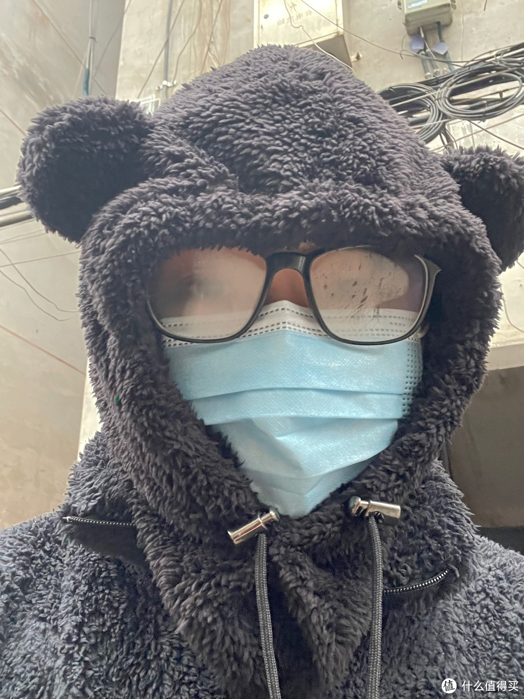 我的滑雪装备，可爱熊帽子