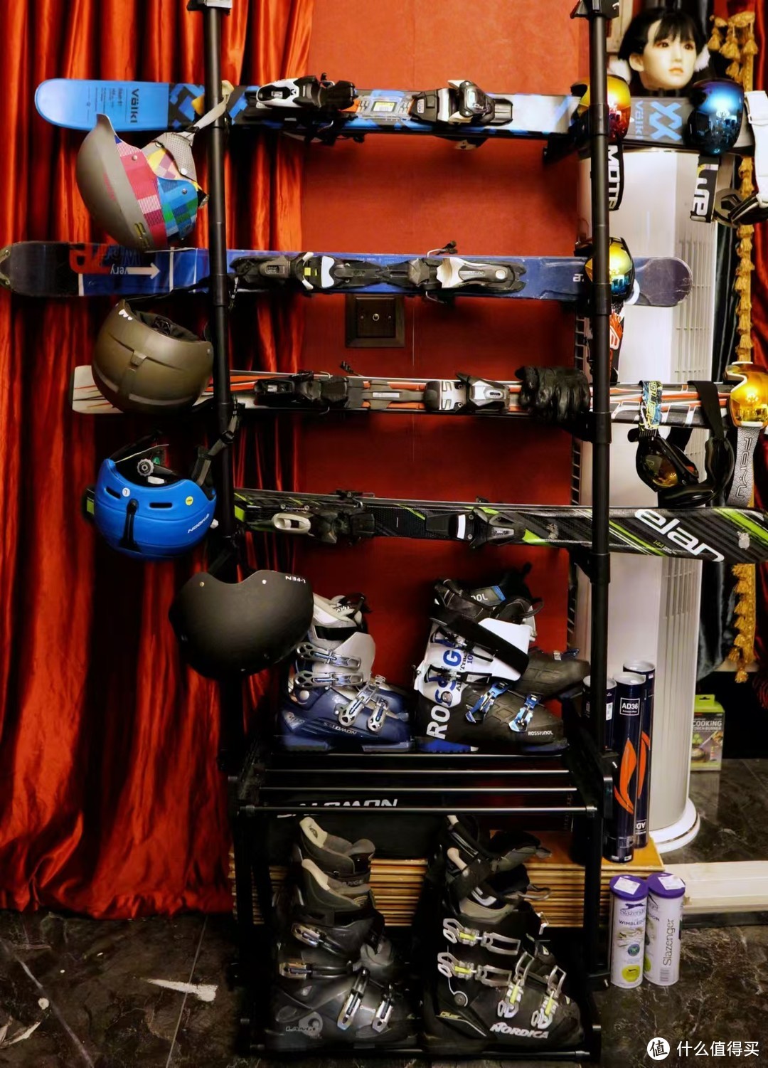 给滑雪板打蜡，我的全套装备100元，每次2元